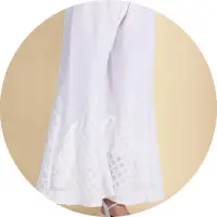 Trendy bottom wear with intricate Lucknowi chikankari handwork for a unique style